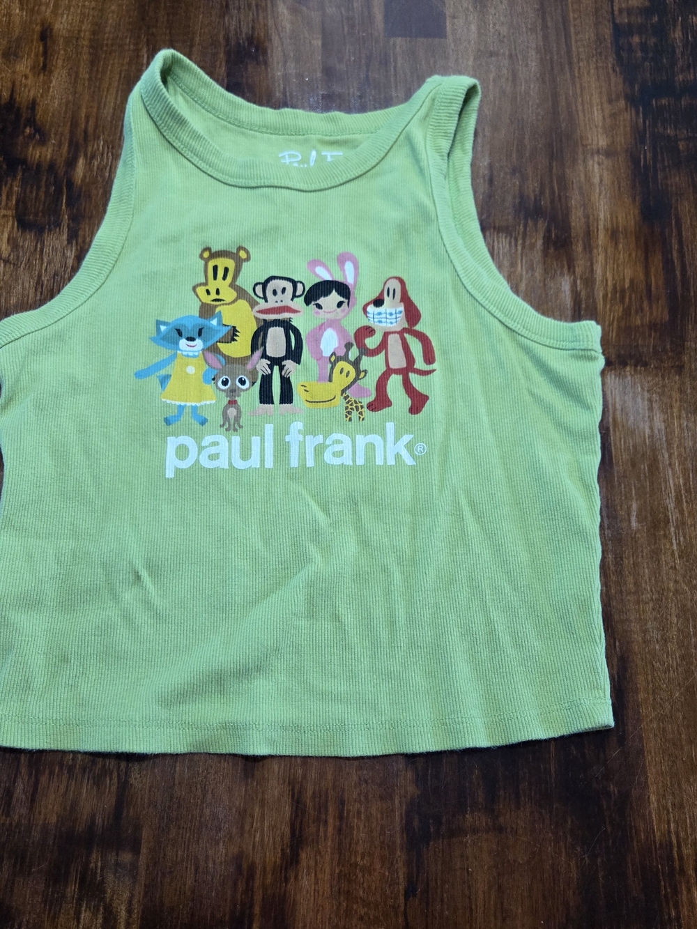 2000’s Y2K Julius Paul Frank Women’s Lime Green Tank Top M Medium